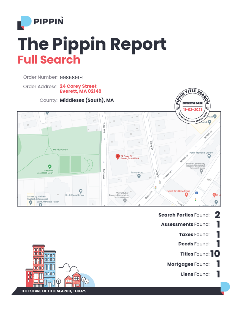 Pippin Title Search Report (Page 1)