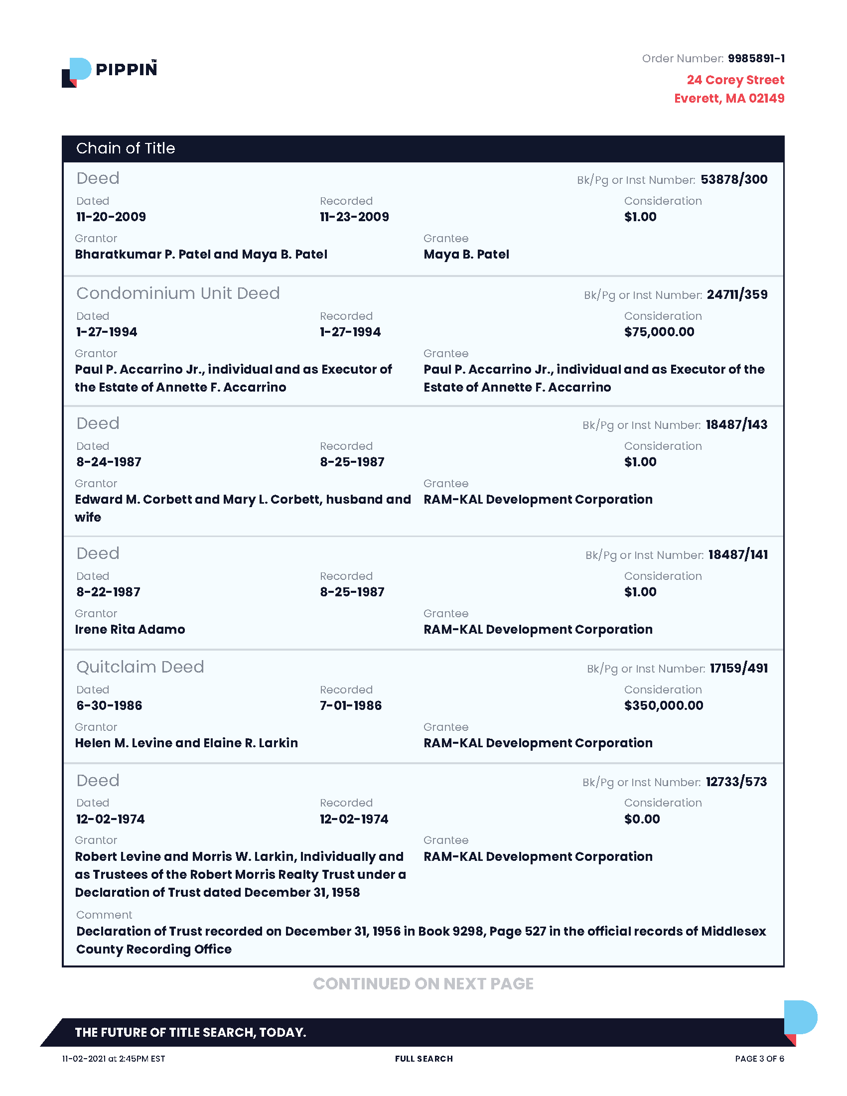 Pippin Title Search Report (Page 3)